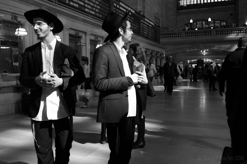Young Male Orthodox Jews in Grand Central Station NYC